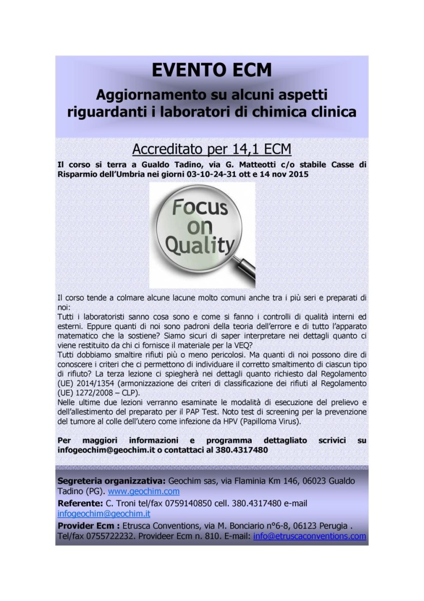 Volantino ECM 2015